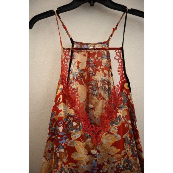 Intimately Free People Women's Sz L Multi Floral Haze Printed Mini Slip Dress - Picture 3 of 12